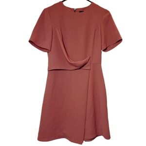 Topshop Dress Women's US 4 UK 8 Blush Pink‎ Short Sleeve Party Cocktail Career